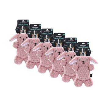 6x Paws And Claws Snuggle Plush 32x21cm Squeaky Chew/Cuddle Pet Dog Toy Assorted