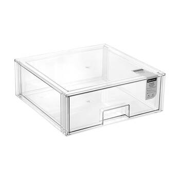 Boxsweden Crystal Stackable Organisation Storage Drawer 36.5x36.5x14cm 15.5L