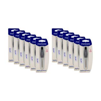 12PK Manicare Sapphire Nail File No1 Dual Grade Coarse Fine Beauty Care Tool