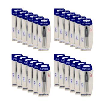 24PK Manicare Sapphire Nail File No1 Dual Grade Coarse Fine Beauty Care Tool