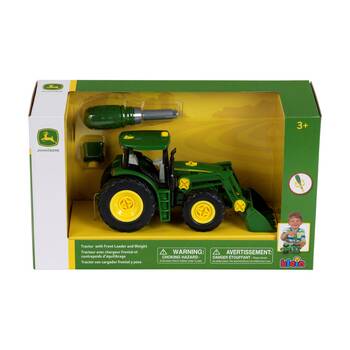 1:24 John Deere 6215R Buildable Tractor With Front Loader & Weight 3y+