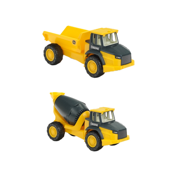 John Deere 1:24 Hauler & Cement Truck Indoor Vehicle Toy With Soft Tyres 3Y+