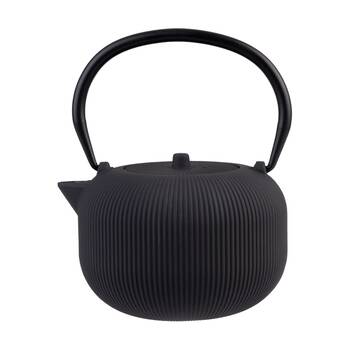 Teaology Cast Iron Teapot W/ Stainless Steel Infuser Serenity Black 700ml