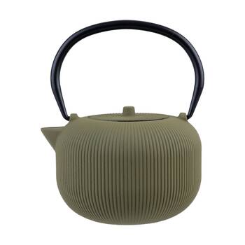 Teaology Cast Iron Teapot W/ Stainless Steel Infuser Serenity Olive 700ml