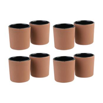 4x 2pc Teaology Cast Iron Heat Retaining Tea Cup Set Serenity Sandstone 120ml