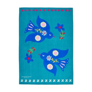 Annabel Trends Kitchen Tea Towel Fiesta Bird Print 100% Cotton 70x50cm
