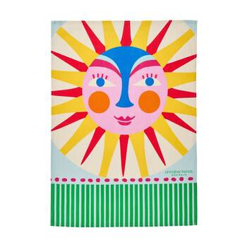Annabel Trends Kitchen Tea Towel Fiesta Sun Print 100% Cotton 70x50cm