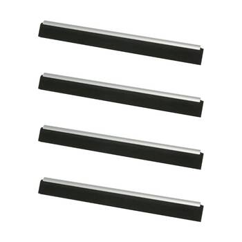 4PK Edco Flexible Double Sided Neoprene Blade Floor Squeegee Refill Black 30cm