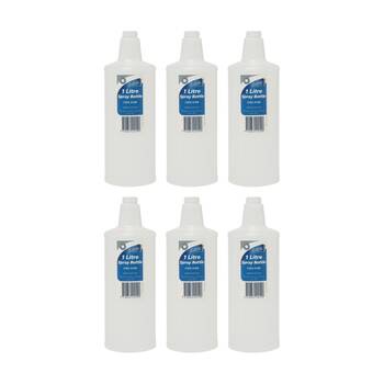 6PK Edco Large Diameter Moulded Measurement Reusable Spray Bottle 1L