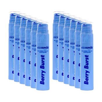 12PK Nice Smile Flavoured Toothpaste 60mL Cotton Candy/Gummy/Blue Rasp Assorted
