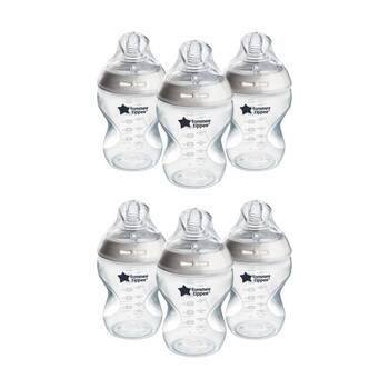 2x 3pc Tommee Tippee Natural Start Silicone Teat Baby Bottle Set 260ml