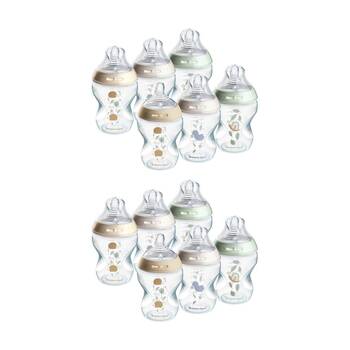 2x 6pc Tommee Tippee Natural Start Silicone Teat PP Pond Baby Bottle Set 260ml