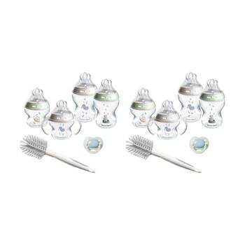 2PK Tommee Tippee Natural Start Newborn Starter Set W/ Anti-Colic Bottles Pond