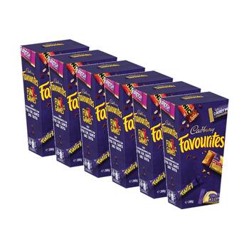 6PK Cadbury Favourites Variety Chocolate Confectionery Gift Box 265g