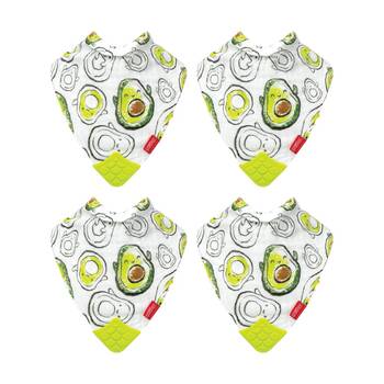 4x 2pc Nuby Bandana Bibs Cotton Muslin Soft Absorbent Multicolour 3m+