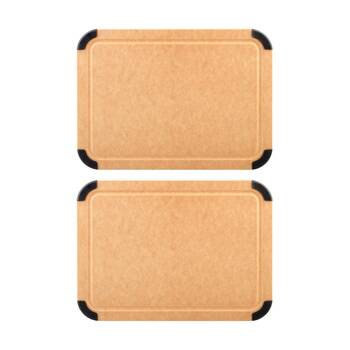 2PK Appetito Non-Slip Wood Fibre Reversible Kitchen Cutting Board 37x27.5cm