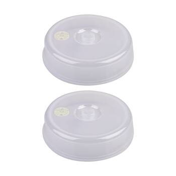 2PK D.Line Durable Microwave Plate Cover W/ Steam Vent 25.5cm Diameter