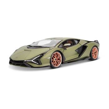 Bburago 2019 Lamborghini Sian FKP-37 Model Car Toy Matte Olive Green