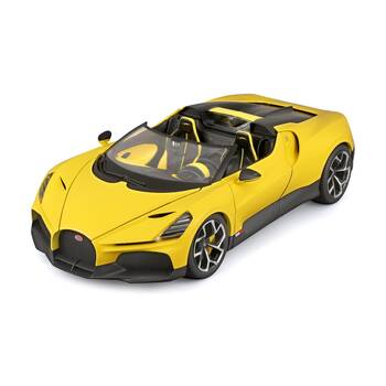 Bburago 2023 Bugatti W 16 Mistral Model Car Replica Toy Yellow