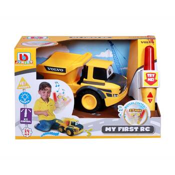 BBJunior Volvo Dump Truck With Traffic Wand Control Kids Toy 24m+