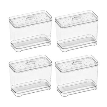 4PK Madesmart Cotton Ball Holder Clear Plastic Storage Container 30cm