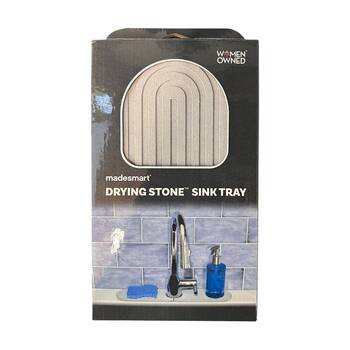2pc Madesmart Antimicrobial Drying Stone Small Sink Tray Set
