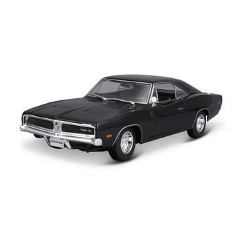 Maisto 1969 Dodge Charger R T Diecast Model Car Collectible Toy Black