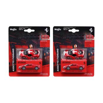 2x 2pc Maisto Speed Icon Diecast Set 296 GTB Assetto Fiorano Model Cars