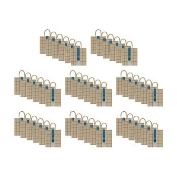48x 4pc Lemon And Lime Patterned Paper Gift Bag Set 26.5x22x8cm Assorted