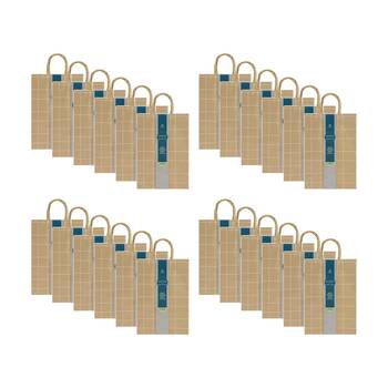 24x 3pc Lemon And Lime Patterned Paper Gift Bag Set 35x24x10cm Assorted