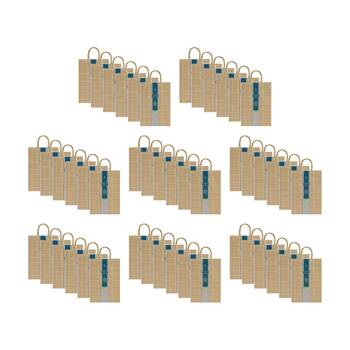 48x 3pc Lemon And Lime Patterned Paper Gift Bag Set 35x24x10cm Assorted