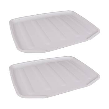 2PK D.Line Sloped Design Large Kitchen Draining Board White 49.5x38.5cm
