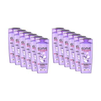 12PK Loreal Elvive Hyaluron Plump 72H Moisture For Dehydrated Hair Shampoo 300ml