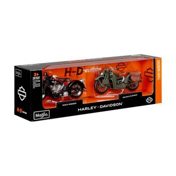 2pc Maisto Motorcycle Duos 1940s Diecast Model Replica Set Collection