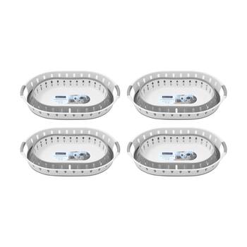 4x Boxsweden Collapsible Oval Laundry/Clothing Carry Basket 36L Assorted