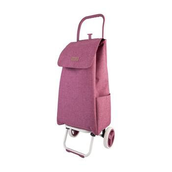 Sachi Swift Steel Frame Shopping Trolley Rose 38L Capacity 20kg Load Limit