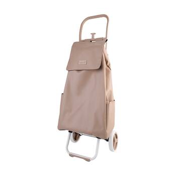 Sachi Cosmo Vegan Leather Shopping Trolley Biscuit 38L Capacity 20kg Load Limit