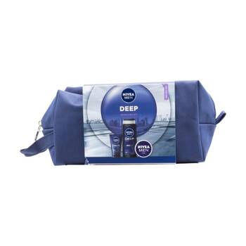 3pc Nivea Deep Skincare Kit W/ Shower Gel, Face/Beard Wash & Creme 500/100/150ml