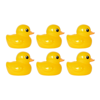 6PK Impulse Colour Jumbo Glitter Ducks Play Toy 4m+ 16x13.5x13.3cm Assorted