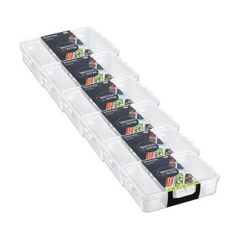 6x Lemon And Lime Snackal 8-Section Snack Food Container/Box 31x24x6.5cm