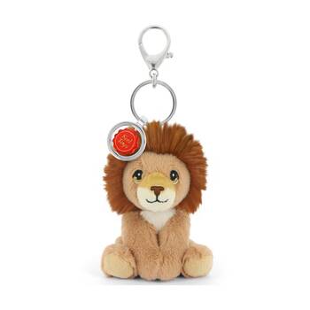 Keeleco Recycled Material Soft Plush Toy Bag Charm Keychain Accessory Lion