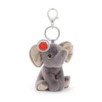 Keeleco Recycled Material Plush Bag Charm Keychain Accessory 8x6cm Elephant
