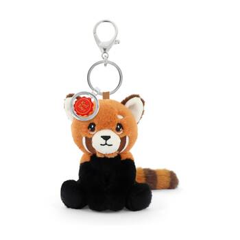 Keeleco Recycled Material Plush Toy Bag Charm Keychain Accessory Red Panda