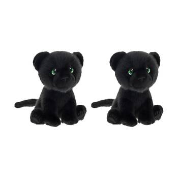 2x Keeleco 100% Recycled Material Soft Huggable Delux Animal Plush Toy Panther