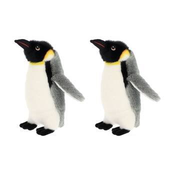 2x Keeleco 100% Recycled Material Weighted Delux 15cm Plush Toy King Penguin