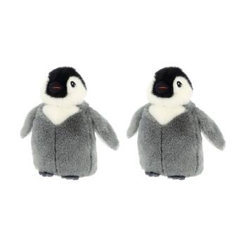 2x Keeleco 100% Recycled Material Weighted Delux Plush Toy Penguin Nature