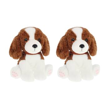 2x Keeleco Puppy Love Spaniel Plush Toy Soft Cuddly Stuffed Animal Dog