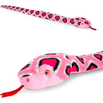Keeleco 100% Recycled Material Weighted 1m Pink Animal Plush Toy Snake