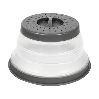 Tovolo Small Microwave Collapsible Food Cover Charcoal 21.5cm Diameter