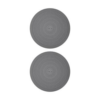2PK Tovolo Silicone Non-Slip Heat Resistant Microwave Mat Charcoal 30.5cm Dia